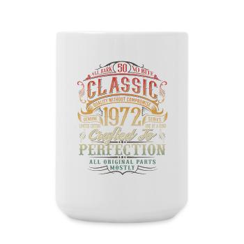 50. Geburtstag Baujahr 1972 Geburtsjahr - Große Tasse 440 ml - Weiß - Vorne