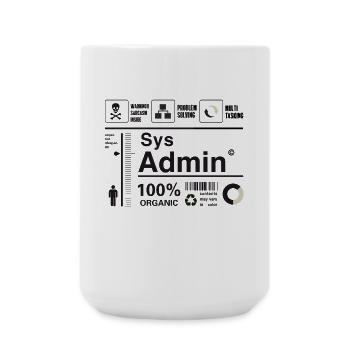 sys admin computer nerd pc kit programmer humor lo - Large Mug 440 ml - white - Front