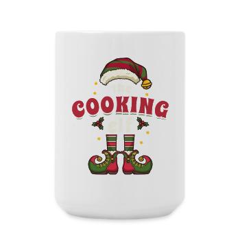Weihnachten Koch Elf - Große Tasse 440 ml - Weiß - Vorne
