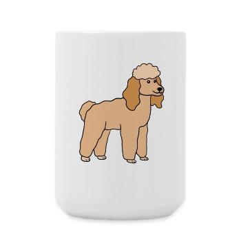Caniche Chien Race de Chien - Grande tasse 440 ml - blanc - Devant