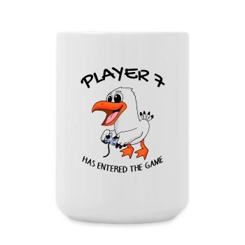 Spieler 7 hat das Spiel Betreten Baby - Große Tasse 440 ml - Weiß - Vorne