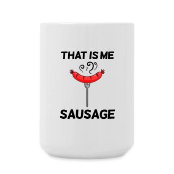 Wurst Spruch lustig - Große Tasse 440 ml - Weiß - Vorne