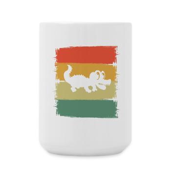 Aligator Krokodil - Große Tasse 440 ml - Weiß - Vorne