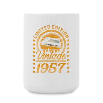 1957 Year of construction Year of birth Birthday - Large Mug 440 ml - white - Front