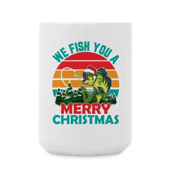 Christmas in July Quote We Fish You - Large Mug 440 ml - white - Front