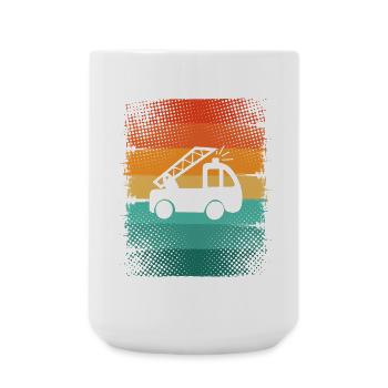 Feuerwehr - Große Tasse 440 ml - Weiß - Vorne
