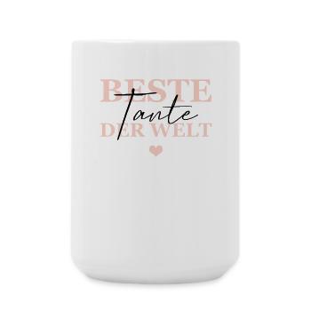 Beste Tante Der Welt - Große Tasse 440 ml - Weiß - Vorne