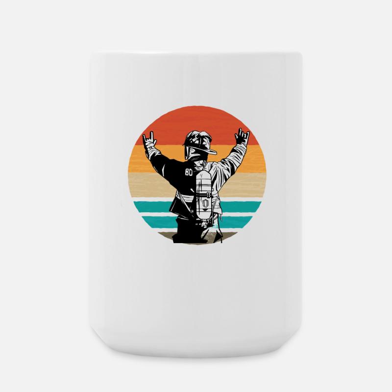 Duo Rétro Sunset - Grande tasse 440 ml - blanc