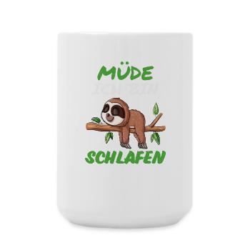 Faultier Müde - Große Tasse 440 ml - Weiß - Vorne