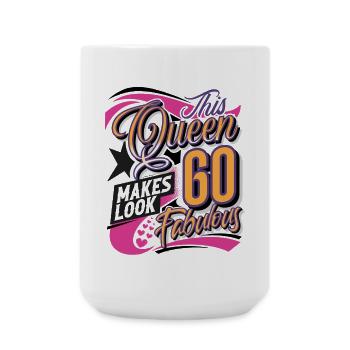 60th birthday 60 years Queen Women Women - Large Mug 440 ml - white - Front