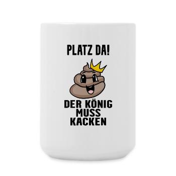 Kacke König - Große Tasse 440 ml - Weiß - Vorne