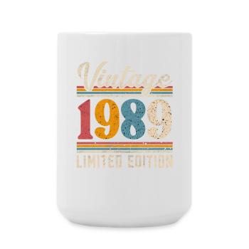 1989 Millésime Année de construction Anniversaire Vintage - Grande tasse 440 ml - blanc - Devant