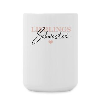 Lieblings Schwester - Große Tasse 440 ml - Weiß - Vorne