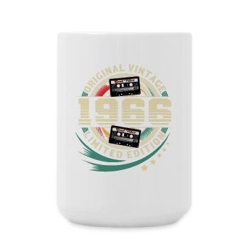 1966 Année de naissance Millésime Année de construction Anniversaire - Grande tasse 440 ml - blanc - Devant