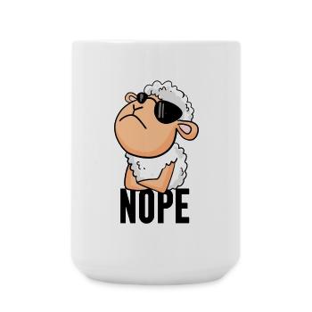 Mouton nope drôle - Grande tasse 440 ml - blanc - Devant