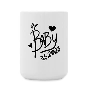 Bébé 2023 - Nouveau-né 2023 Cadeau bébé - Grande tasse 440 ml - blanc - Devant