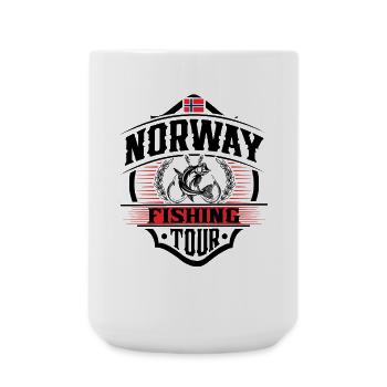 Norvège Pêche Pêcheur Pêcheur - Grande tasse 440 ml - blanc - Devant