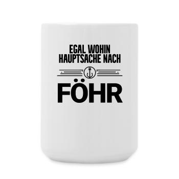 Nordsee Föhr - Große Tasse 440 ml - Weiß - Vorne