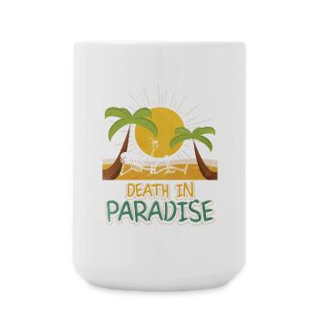 Death in Paradise – Skelett Urlaub Vibes - Große Tasse 440 ml - Weiß - Vorne