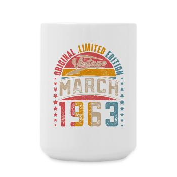 1963 Year of birth March Birthday - Large Mug 440 ml - white - Front