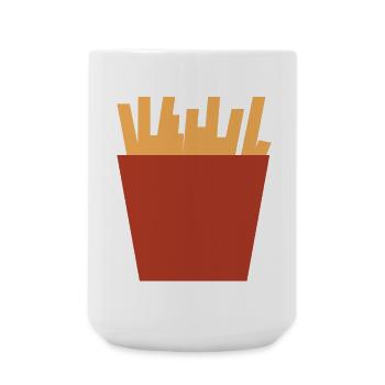 French fries bag - Large Mug 440 ml - white - Front