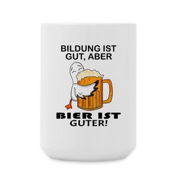 Bier Spruch lustig - Große Tasse 440 ml - Weiß - Vorne