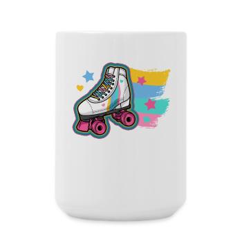 Rollschuhlaufen Rollschuhe - Große Tasse 440 ml - Weiß - Vorne