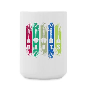 Logo vintage Dart Darts - Grande tasse 440 ml - blanc - Devant