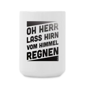 Himmelregen Mit Spruchgestaltung - Große Tasse 440 ml - Weiß - Vorne