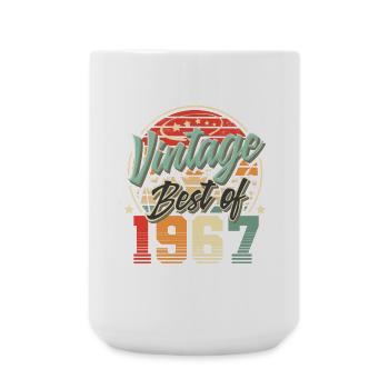 1967 Year of birth Vintage birthday - Large Mug 440 ml - white - Front