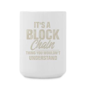 Crypto Blockchain - Large Mug 440 ml - white - Front