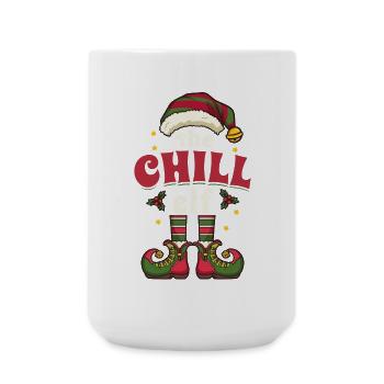 Chill Elf Wichtel Weihnachten - Große Tasse 440 ml - Weiß - Vorne