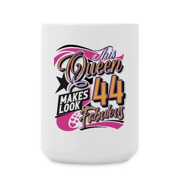 44th birthday 44 years Queen Women Women - Large Mug 440 ml - white - Front