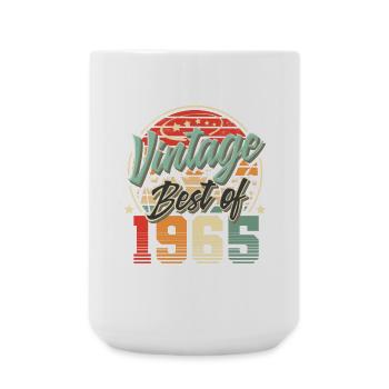 1965 Année de naissance Vintage anniversaire - Grande tasse 440 ml - blanc - Devant