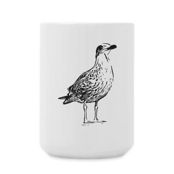 A beautiful seagull - Large Mug 440 ml - white - Front