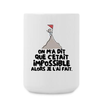 C'était Impossible Alors je l'ai Fait - Grande tasse 440 ml - blanc - Devant