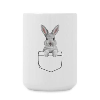 Rabbit Easter Flowers Rabbit Dad - Large Mug 440 ml - white - Front