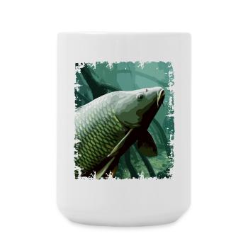 Conception de la pêche sous-marine à la carpe - Grande tasse 440 ml - blanc - Devant