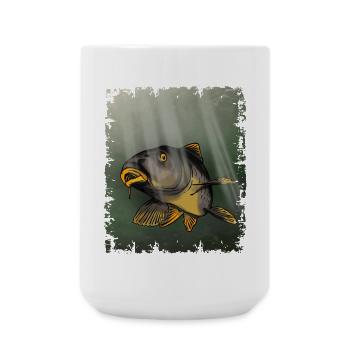 Conception de la pêche sous-marine à la carpe - Grande tasse 440 ml - blanc - Devant