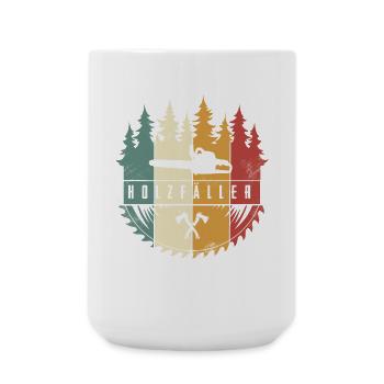 Holzfäller - Große Tasse 440 ml - Weiß - Vorne