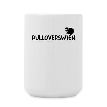 Pulloverswien Plattdeutsch Ostfriesisch Schaf - Große Tasse 440 ml - Weiß - Vorne