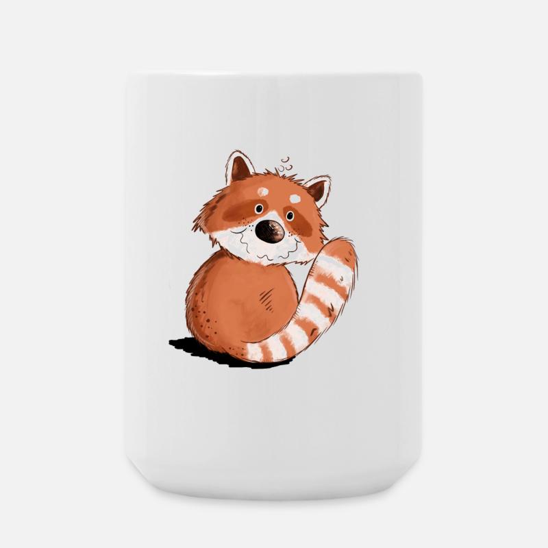Drolliger Roter Panda I Wildtier - Große Tasse 440 ml - Weiß