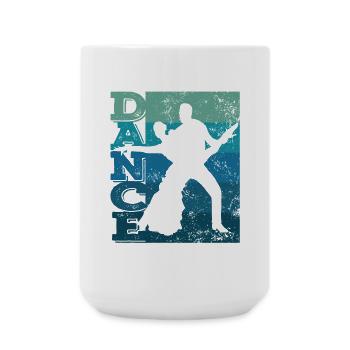 Latin American Dance Couple Vintage - Large Mug 440 ml - white - Front