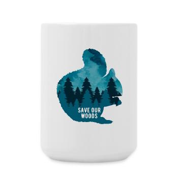 Climate Change Environmental Protection Squirrel - Large Mug 440 ml - white - Front