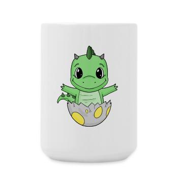 Naissance de bébé Oeuf Dino Naissance - Grande tasse 440 ml - blanc - Devant