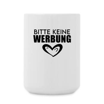 Bitte keine Werbung - Briefkasten - Große Tasse 440 ml - Weiß - Vorne