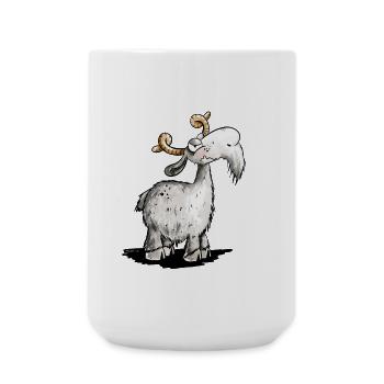 Ziegen Bock I Ziege I Nö Statement - Große Tasse 440 ml - Weiß - Vorne