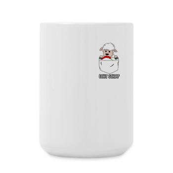 Echt Schaf Peperoni lustig Schäfer Bauernhof - Große Tasse 440 ml - Weiß - Vorne