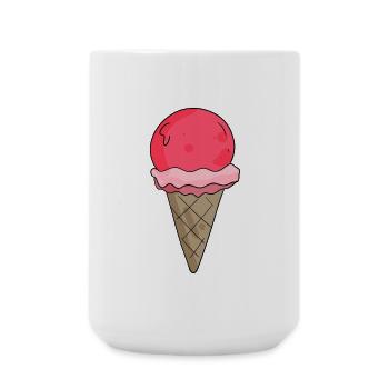 Eis - Große Tasse 440 ml - Weiß - Vorne