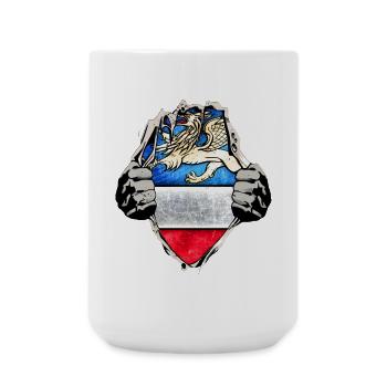 Rostock unterm Shirt - Große Tasse 440 ml - Weiß - Vorne